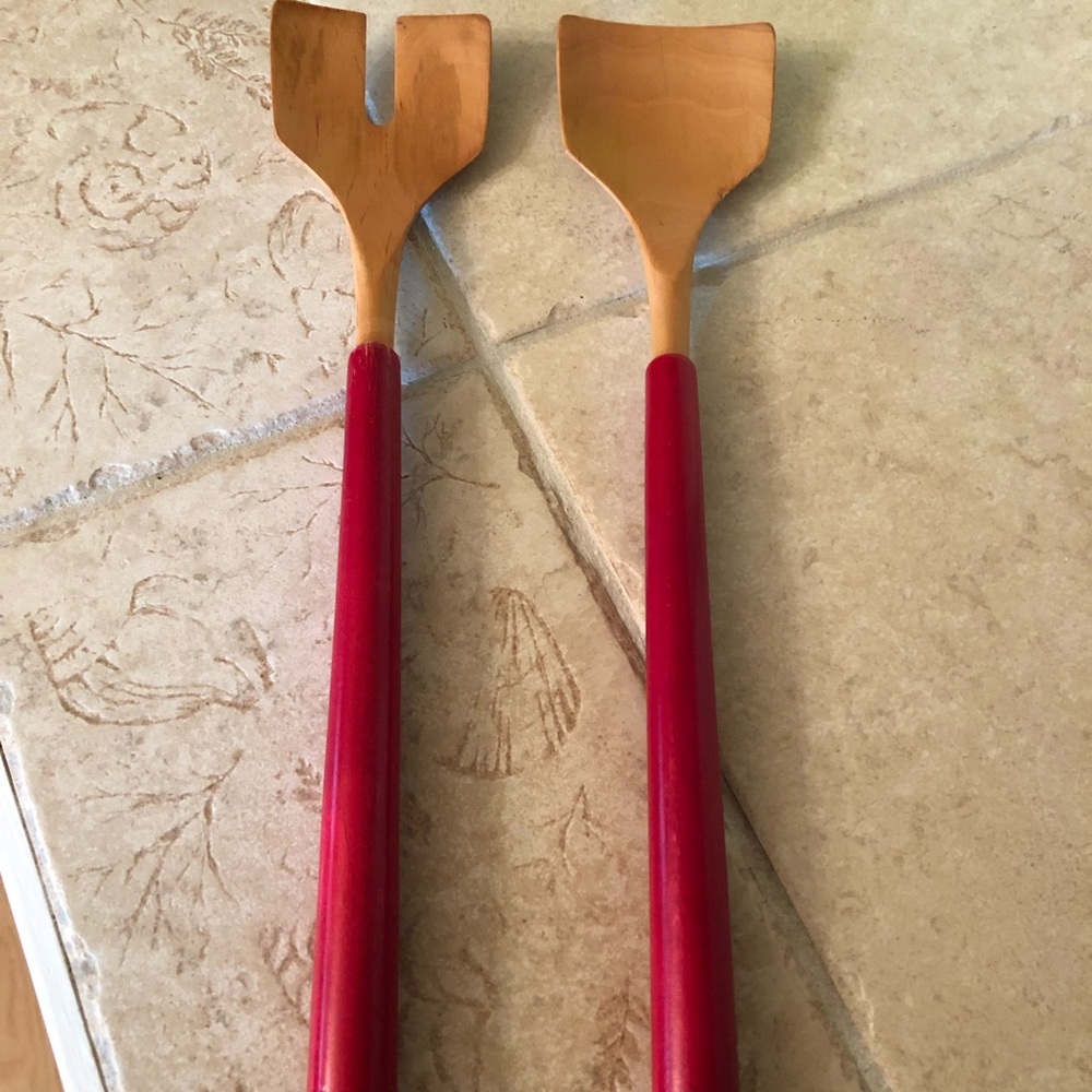 Modern Wooden Salad Serving Pieces